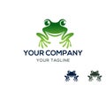 Abstract Frog animal icon logo design.