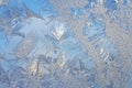 Abstract frosty pattern on glass, background