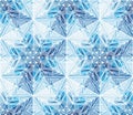 Abstract frozen stars, snowflakes seamless pattern Royalty Free Stock Photo