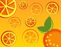 Abstract fruit Illustration orange