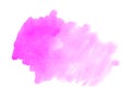 Abstract fuchsia watercolor brush strokes painted background