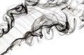 Abstract fume pattern: black smoke swirls and curves Royalty Free Stock Photo