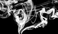 Abstract fume: white smoke swirls or curves Royalty Free Stock Photo