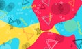 Abstract fun background. Colour shapes pattern. Royalty Free Stock Photo