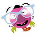 Abstract Funny Avatar - Creature with Glasses Royalty Free Stock Photo