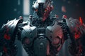 Abstract furistic AI Android robot, Humanoid technology concept, Generative AI Royalty Free Stock Photo