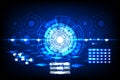 Abstract Future circle. Concept innovation connect digital line future in world computer network technology time data communicatio