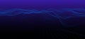 Abstract futuristic background. Big data visualization. Network connection. Data transfer. 3d rendering. Technology Royalty Free Stock Photo