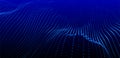 Abstract futuristic background. Big data visualization. Network connection. Data transfer. 3d rendering. Technology Royalty Free Stock Photo
