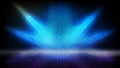 futuristic background of blue empty stage Stairs covered with red carpet and lighting spotlgiht stage background Royalty Free Stock Photo