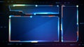 futuristic background of blue glowing technology sci fi frame hud ui Royalty Free Stock Photo