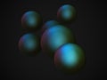 Abstract futuristic background with 3D spheres. Royalty Free Stock Photo