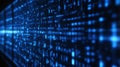 Futuristic Blue Digital Data Stream Background Royalty Free Stock Photo