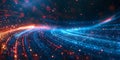 Abstract futuristic background with glowing lines symbolizing fast digital connectivity and data Royalty Free Stock Photo