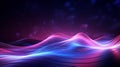 Abstract futuristic background with pink blue glowing neon moving high speed wave lines and bokeh lights. Data transfer concept Royalty Free Stock Photo
