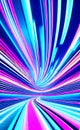 Abstract futuristic background with pink and blue glowing neon moving high speed wave lines and lights. Neon ligths Background. Royalty Free Stock Photo