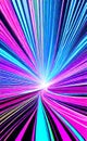 Abstract futuristic background with pink and blue glowing neon moving high speed wave lines and lights. Neon ligths Background. Royalty Free Stock Photo