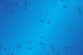Abstract futuristic blue background with connecting dots and lines. network connection structure Royalty Free Stock Photo