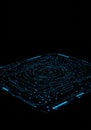 Abstract Futuristic Blue Circuit Board Interface Royalty Free Stock Photo