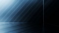 Abstract futuristic blue geometric background with diagonal lines and reflections Royalty Free Stock Photo