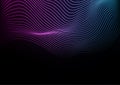 Abstract futuristic blue purple neon wavy background Royalty Free Stock Photo