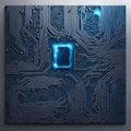 Abstract futuristic circuit board. computer blue color background. High-tech digital technology concept Royalty Free Stock Photo