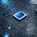 Abstract futuristic circuit board. computer blue color background. High-tech digital technology concept Royalty Free Stock Photo