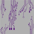 Abstract futuristic circuit board Illustration, high computer technology dark blue color background. Royalty Free Stock Photo