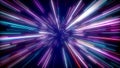 Abstract Futuristic Colorful Glowing Speed Lights Hyperspace Jump Background