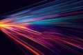 Abstract futuristic colourful neon light trails energy style swoosh background Royalty Free Stock Photo