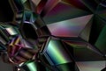 Abstract futuristic crystal metal