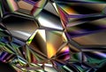 Abstract futuristic crystal metal