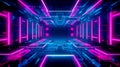 Abstract futuristic cyber tech neon background