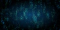 Abstract futuristic cyberspace  background.  Hacking programming data.  Machine learning. Artificial Intelligence Royalty Free Stock Photo