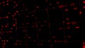 Abstract futuristic data background, varying code in red color, movement of graphic elements. Animation. Visualization Royalty Free Stock Photo