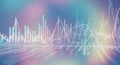 Abstract futuristic data visualization with glowing charts and graphs Royalty Free Stock Photo