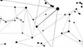 Abstract futuristic dot circle and line molecule network structure graphic