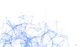 Abstract futuristic dynamic background. Network connection structure with dots and lines. Vector illustration Royalty Free Stock Photo