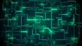 Abstract futuristic electronic circuit board with binary code, neural network and big data - an element of artificial intelligence Royalty Free Stock Photo