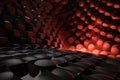 Red and black contrast abstract tech background. Futuristic room modern design made with generative AI Royalty Free Stock Photo