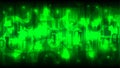 Abstract futuristic glowing cyberspace with binary code, matrix green background with digits, cloud of big data Royalty Free Stock Photo