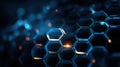 Abstract futuristic glowing hexagonal pattern background Royalty Free Stock Photo