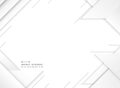Abstract of futuristic gray white geometric modern pattern on gradient white background