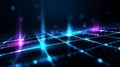 Abstract Futuristic Grid Desktop Wallpaper Symbolizing technology innovation connection data flow and future A vibrant Royalty Free Stock Photo