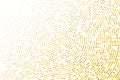 Abstract futuristic halftone pattern. Comic background. Dotted backdrop with circles, dots, point small scale Gold, golden glitter Royalty Free Stock Photo