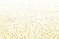 Abstract futuristic halftone pattern. Comic background. Dotted backdrop with circles, dots, point small scale Gold, golden glitter Royalty Free Stock Photo