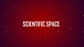 Abstract futuristic infinite flow of scientific data. Network structure of an array of points. Outer space background. Big data Royalty Free Stock Photo