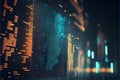 Abstract Futuristic infographic with Visual data complexity , represent Big data concept, node base programming Royalty Free Stock Photo