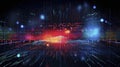 Abstract Futuristic infographic with Visual data complexity, represent Big data concept, node base programming. Royalty Free Stock Photo