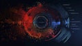 Abstract Futuristic infographic with Visual data complexity, represent Big data concept, node base programming Royalty Free Stock Photo